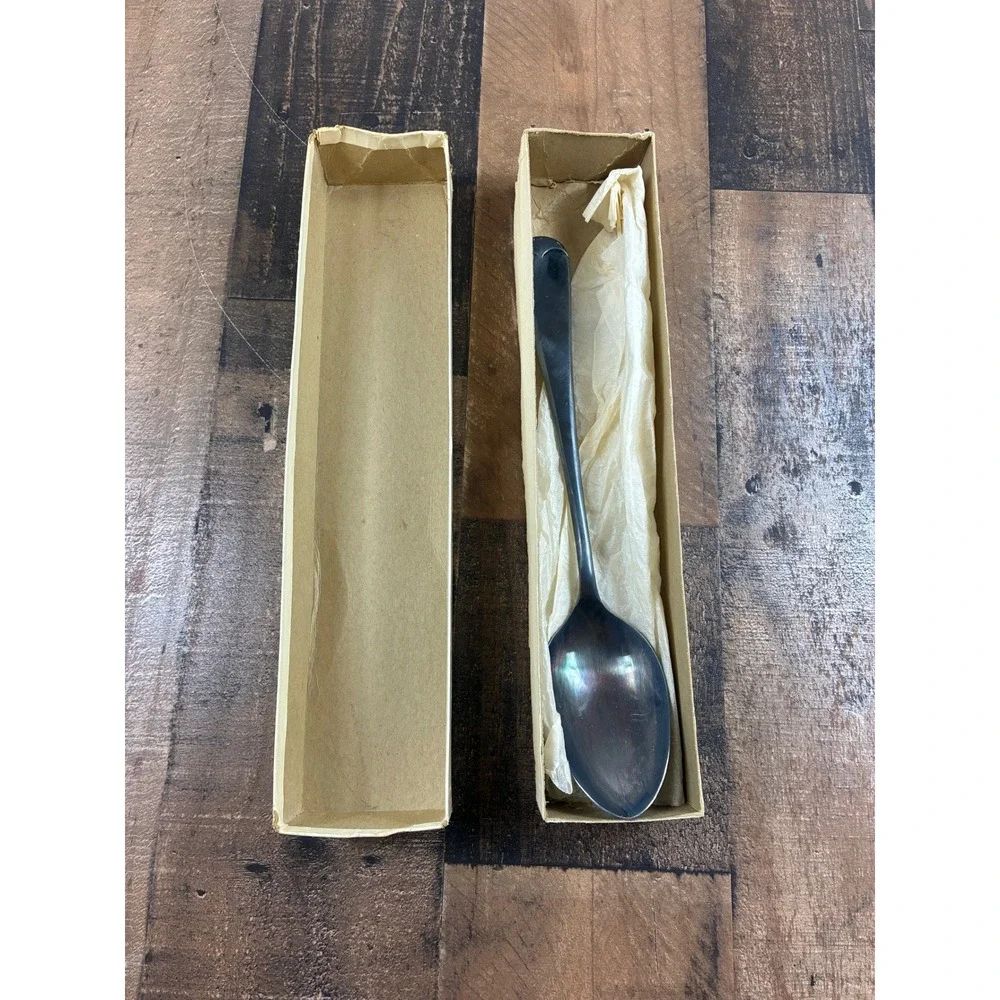Vintage EPNS‎ Sheffield England Silver Plate Serving Spoon with Original Box